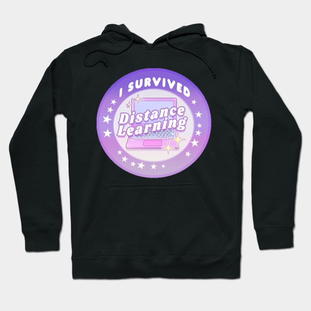 I Survived Distance Learning Badge Hoodie by VelvepeachShop